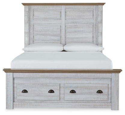 Haven Bay Queen Panel Storage Bed, Dresser, Mirror, Chest and 2 Nightstands