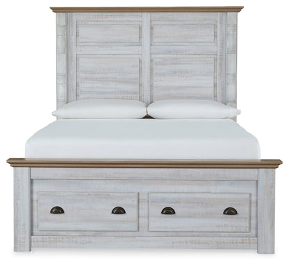 Haven Bay Queen Panel Storage Bed, Dresser, Mirror, Chest and Nightstand