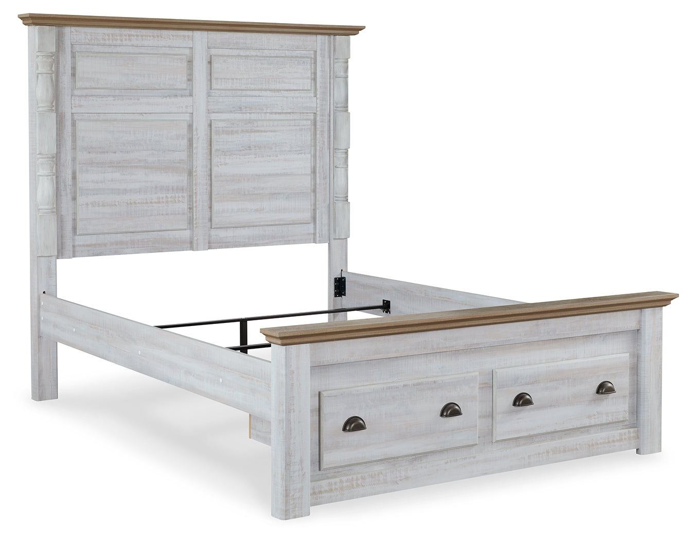 Haven Bay Queen Panel Storage Bed, Dresser, Mirror, Chest and Nightstand