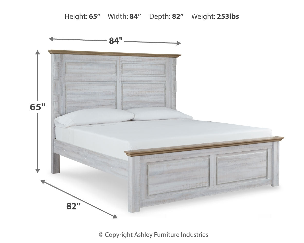 Haven Bay King Panel Bed, Dresser and Mirror