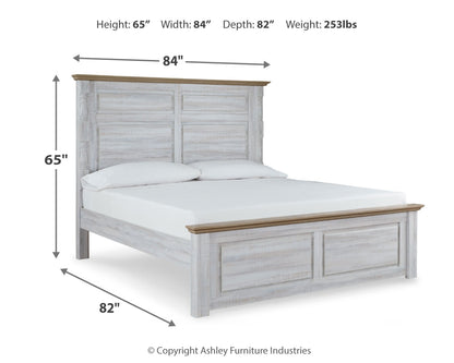 Haven Bay King Panel Bed, Dresser and Mirror