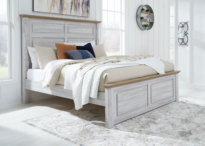 Haven Bay King Panel Bed, Dresser and Mirror