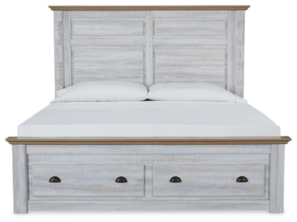 Haven Bay King Panel Storage Bed, Dresser and Mirror