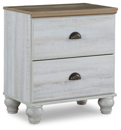 Haven Bay Queen Panel Storage Bed, Dresser, Mirror, Chest and 2 Nightstands