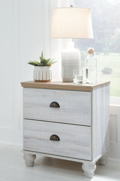 Haven Bay Queen Panel Bed, Dresser, Mirror and Nightstand