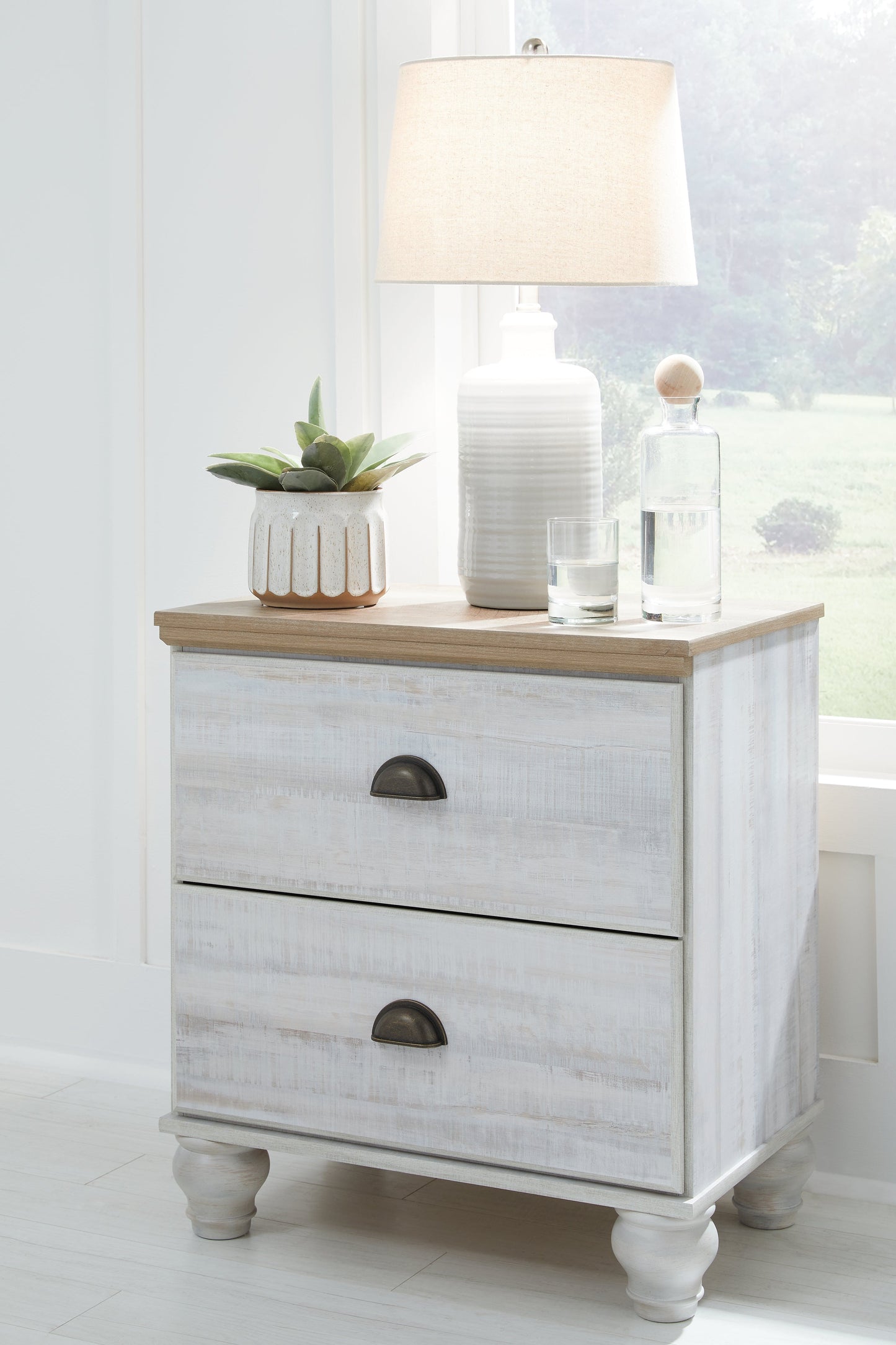 Haven Bay Queen Panel Storage Bed, Dresser, Mirror, Chest and 2 Nightstands