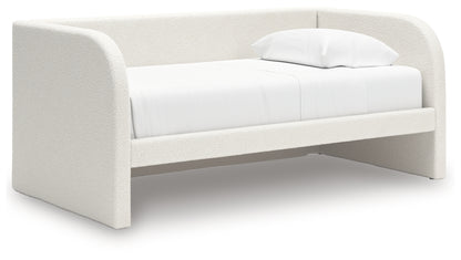 Arloster Twin Upholstered Day Bed, Dresser and Mirror