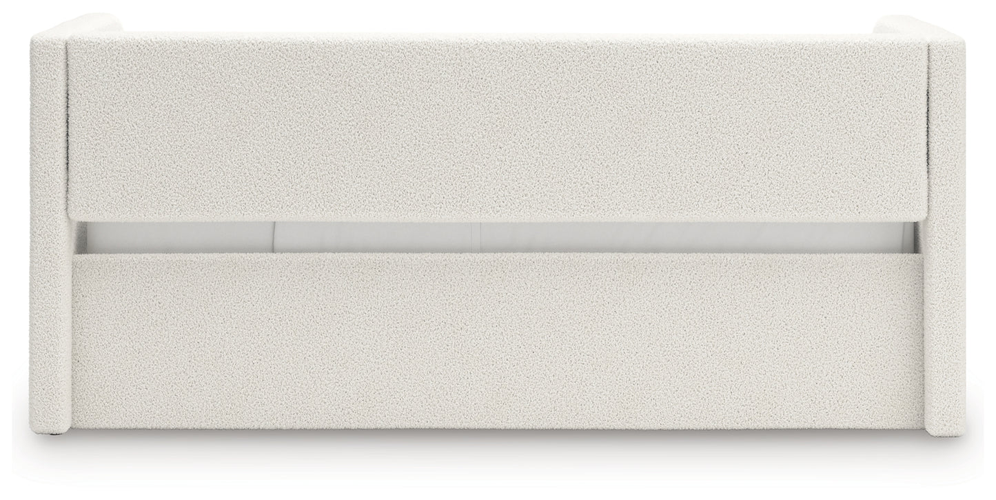 Arloster Twin Upholstered Day Bed, Dresser and Mirror