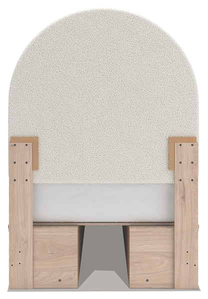 Arloster Twin Upholstered Panel Bed with Storage