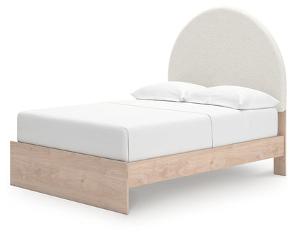 Arloster Full Upholstered Panel Bed, Dresser and Mirror