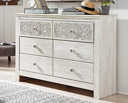 Paxberry Queen Panel Bed, Dresser, 2 Chests and 2 Nightstands