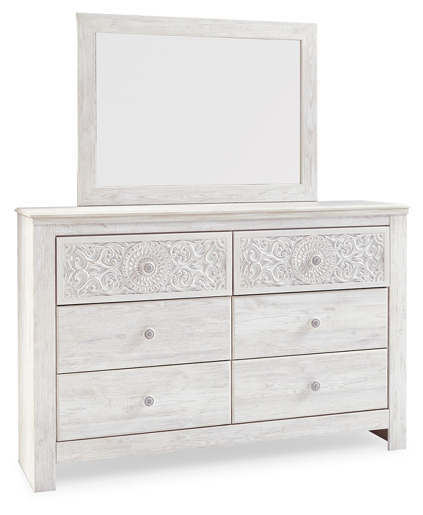 Paxberry King Panel Bed, Dresser and Mirror