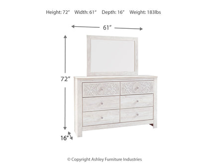 Paxberry Queen Panel Bed, Dresser and Mirror