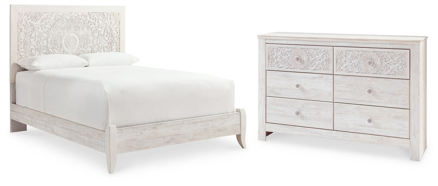 Paxberry Queen Panel Bed and Dresser