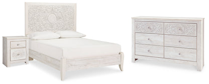 Paxberry Full Panel Bed, Dresser and Nightstand