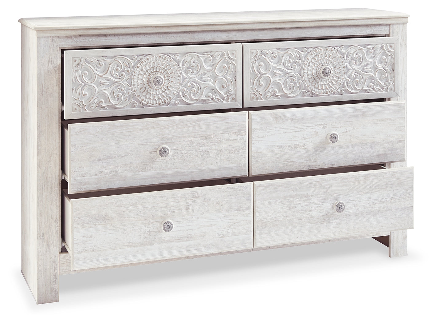 Paxberry Queen Panel Bed, Dresser, 2 Chests and 2 Nightstands