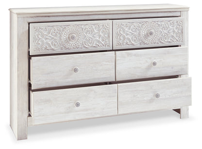Paxberry Queen Panel Bed, Dresser, 2 Chests and 2 Nightstands