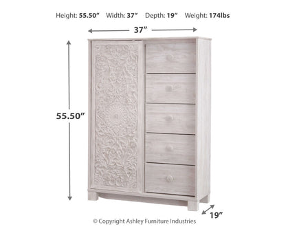 Paxberry Queen Panel Bed, Dresser, 2 Chests and 2 Nightstands