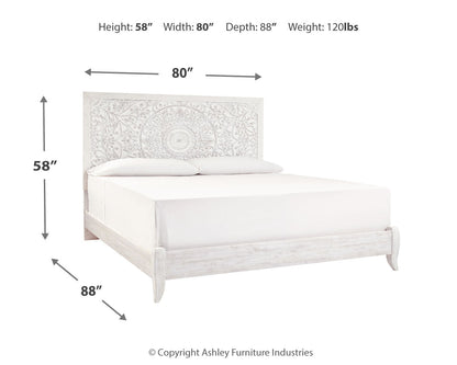 Paxberry King Panel Bed, Dresser and Mirror