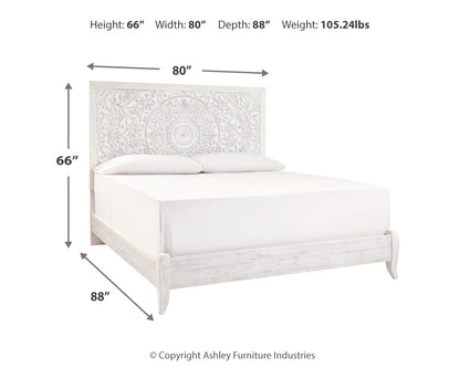 Paxberry King Panel Bed, Dresser and Mirror