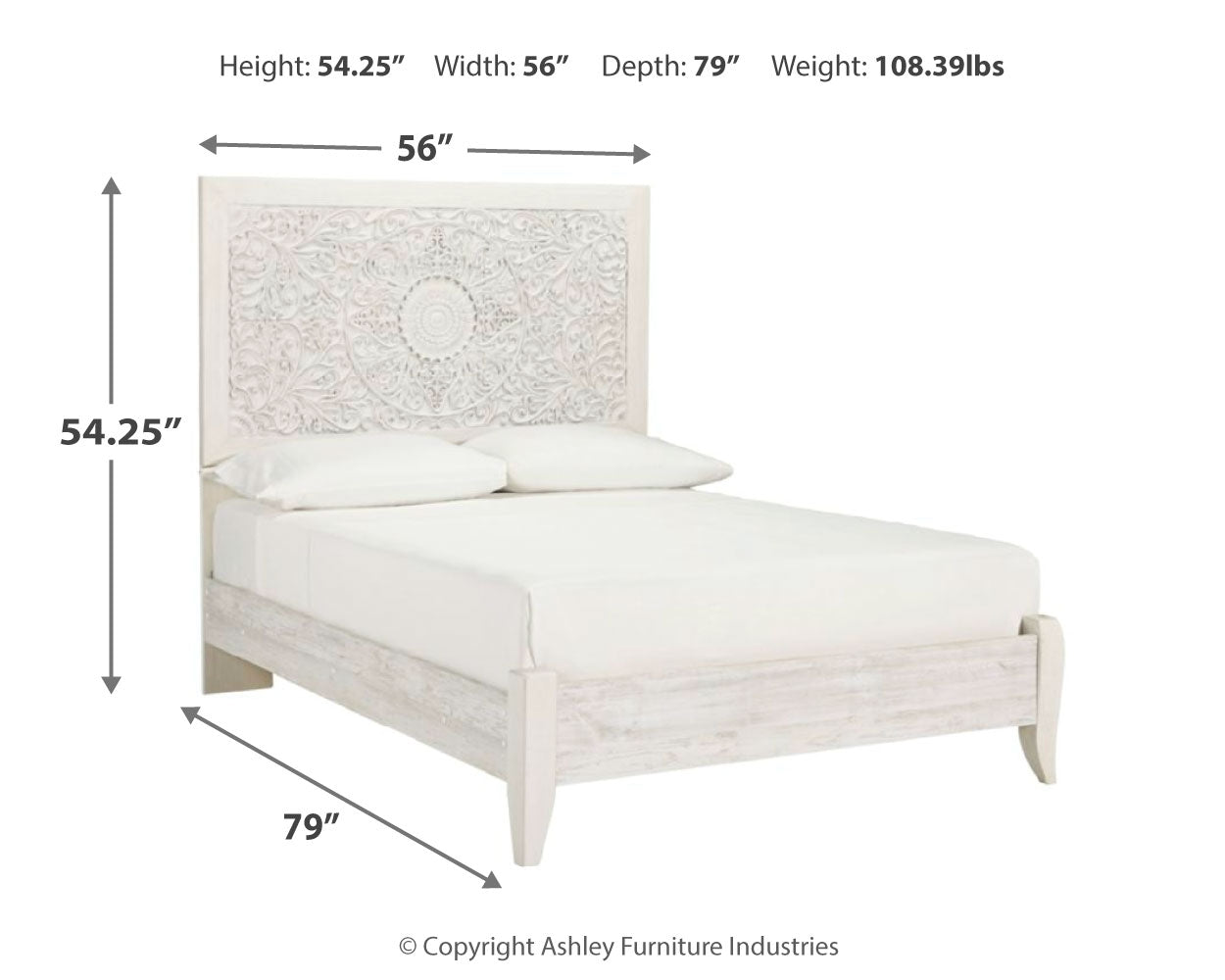 Paxberry Full Panel Bed and Nightstand