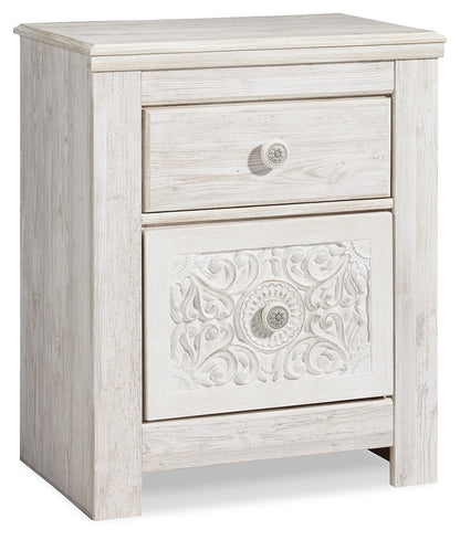 Paxberry Twin Panel Bed, Chest and Nightstand