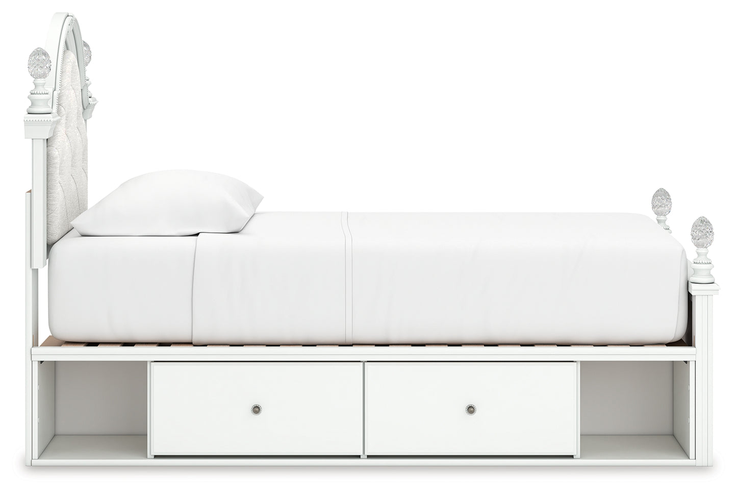 Kozlani Twin Upholstered Panel Storage Bed