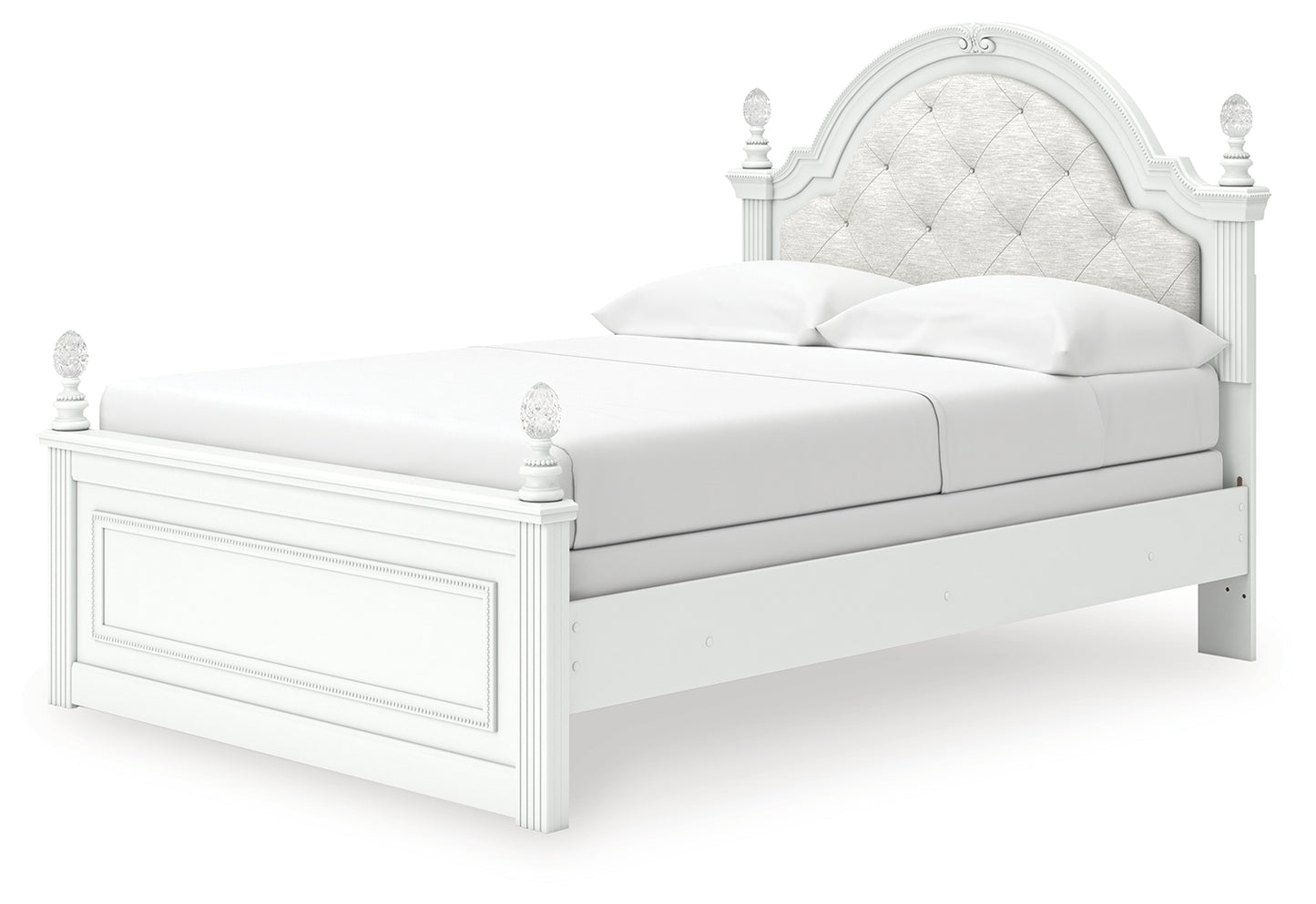 Kozlani Full Upholstered Panel Bed, Dresser and Mirror