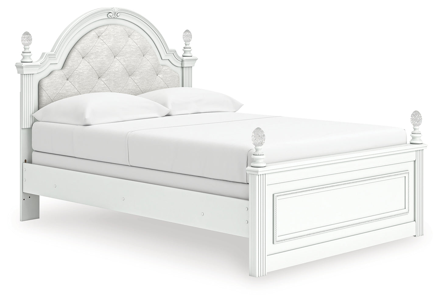 Kozlani Full Upholstered Panel Bed, Dresser and Mirror