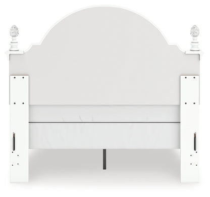 Kozlani Full Upholstered Panel Bed, Dresser and Mirror