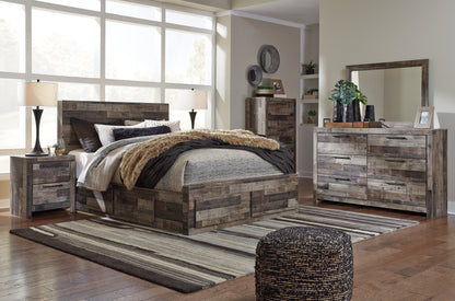 Derekson Queen Panel Bed with 6 Storage Drawers
