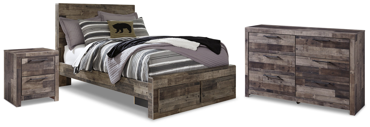 Derekson Full Storage Bed, Dresser and Nightstand