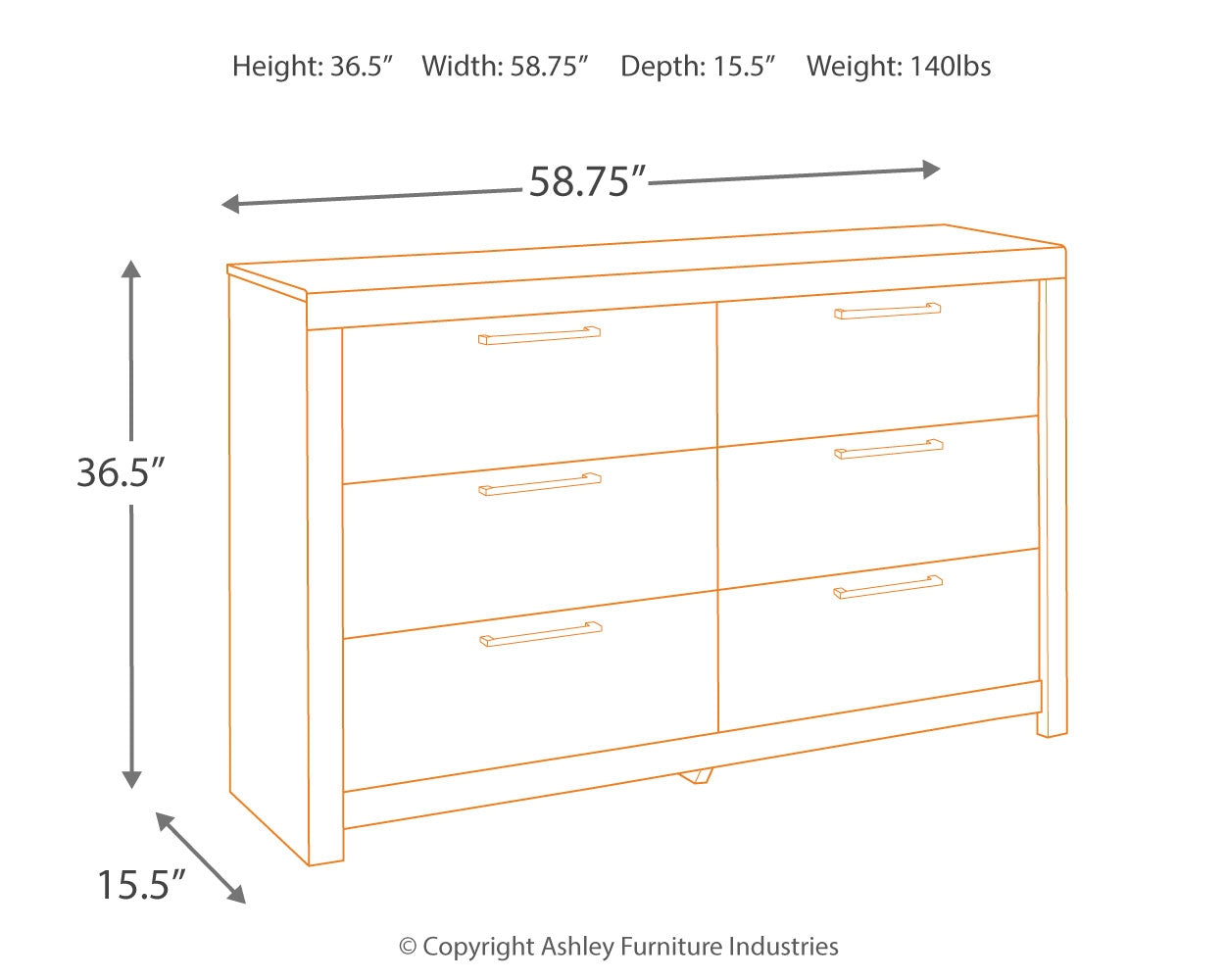 Derekson Twin Panel Bed and Dresser