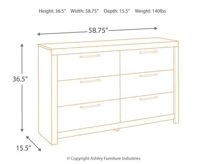 Derekson Full Panel Headboard, Dresser and Nightstand