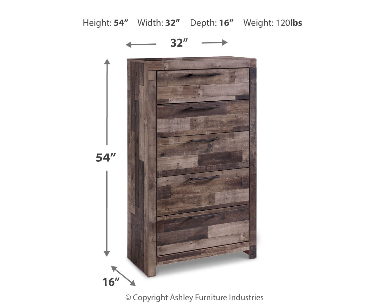 Derekson King Panel Bed, Dresser, Mirror and Chest