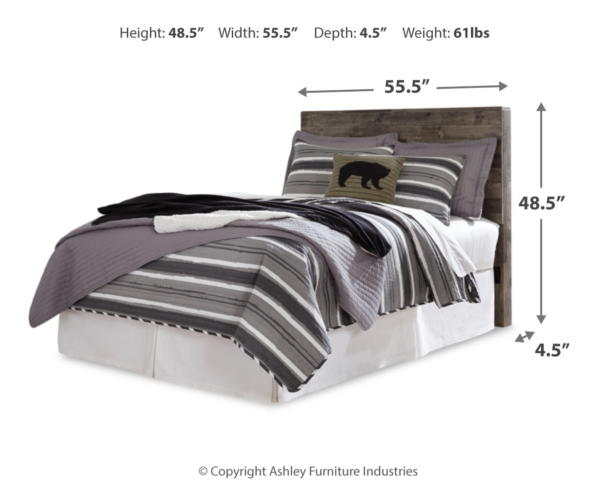 Derekson Full Panel Headboard, Chest and Nightstand