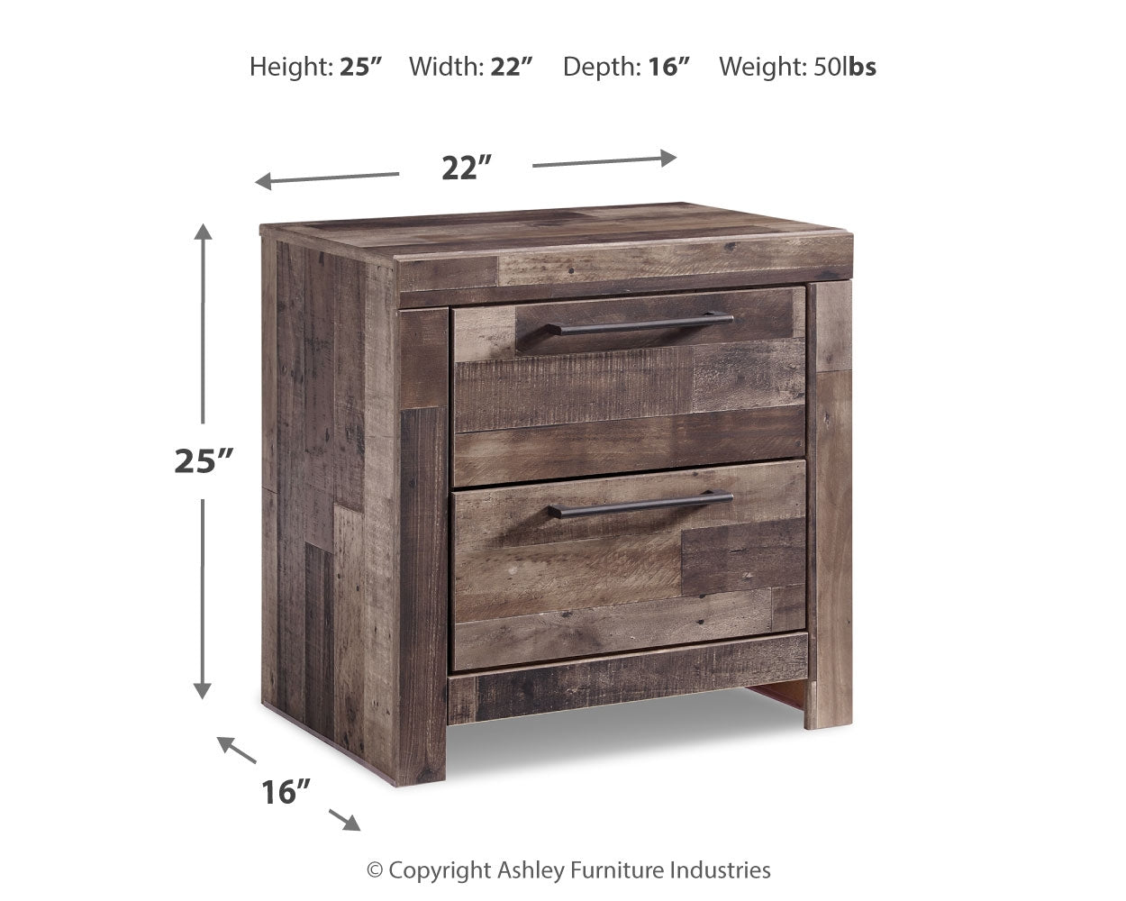 Derekson King Panel Storage Bed, Dresser, Mirror, Chest and 2 Nightstands