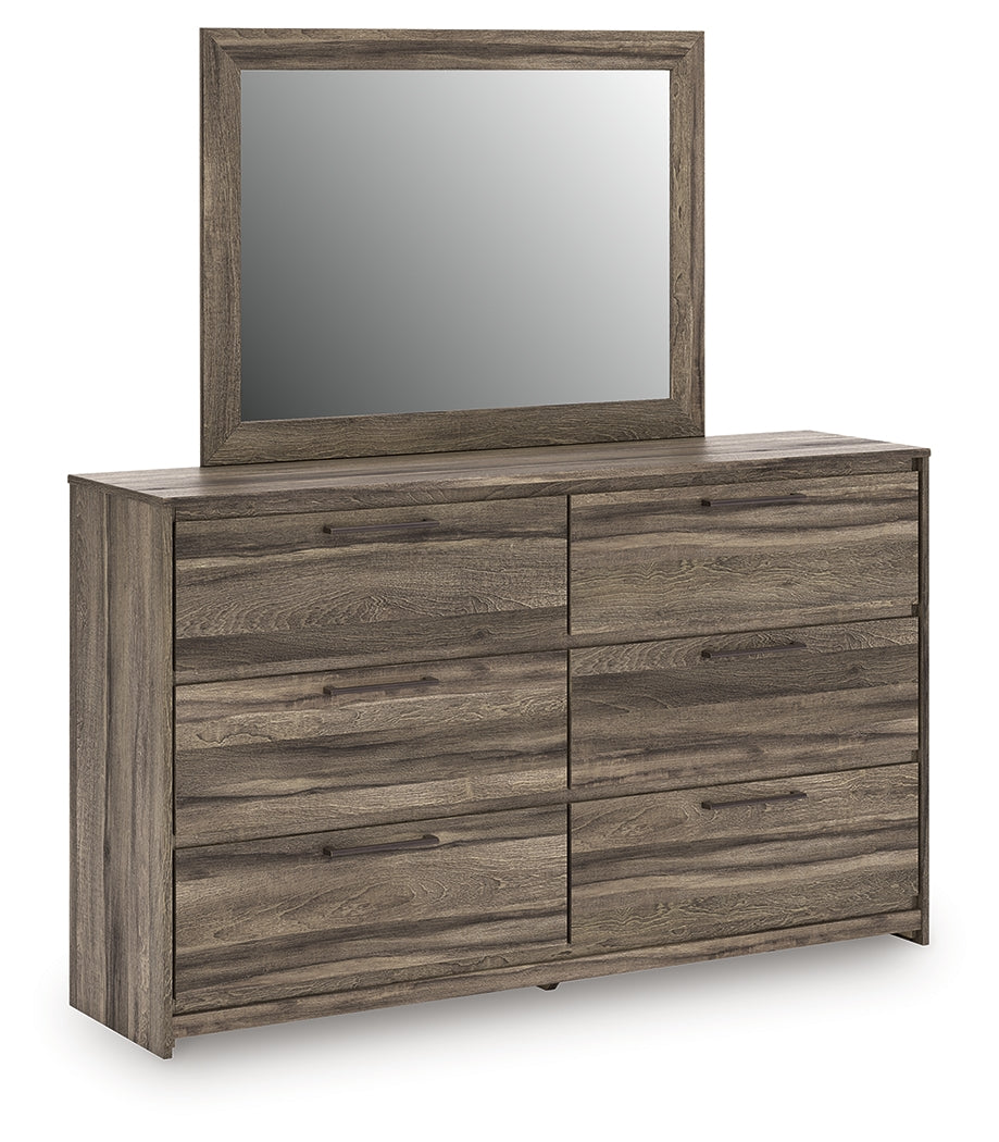 Elbrim Queen Panel Storage Bed, Dresser and Mirror