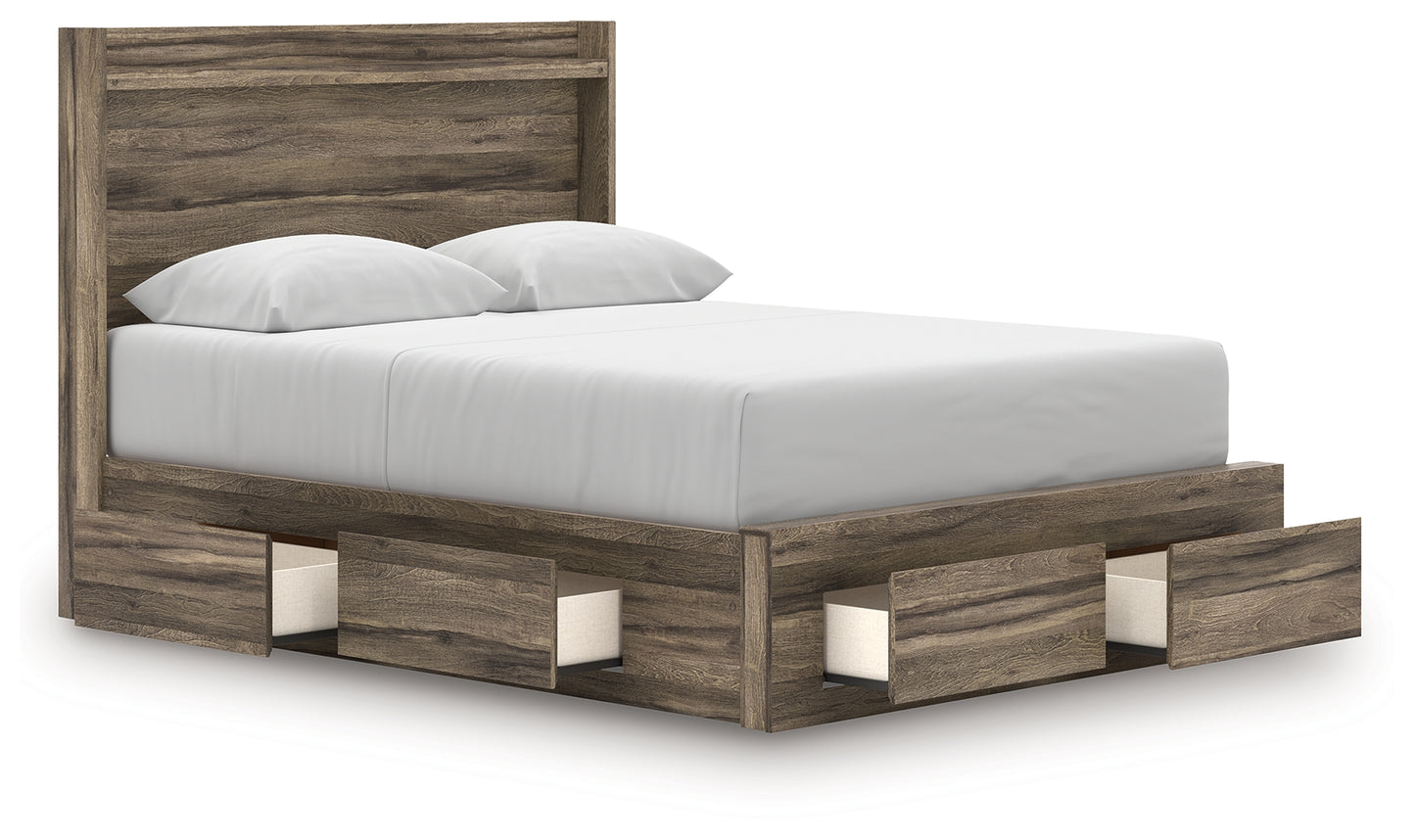 Elbrim Queen Panel Storage Bed, Dresser and Mirror