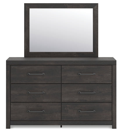 Hollivern Full Panel Bed, Dresser and Mirror