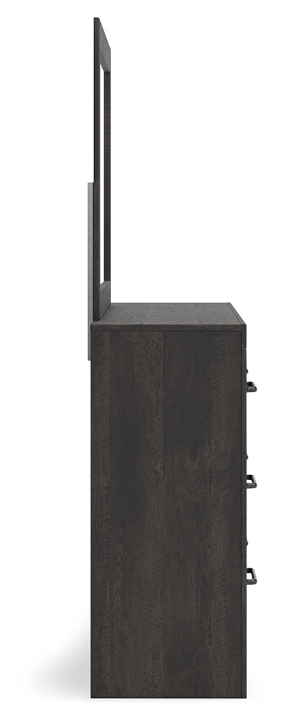 Hollivern Full Panel Bed, Dresser and Mirror