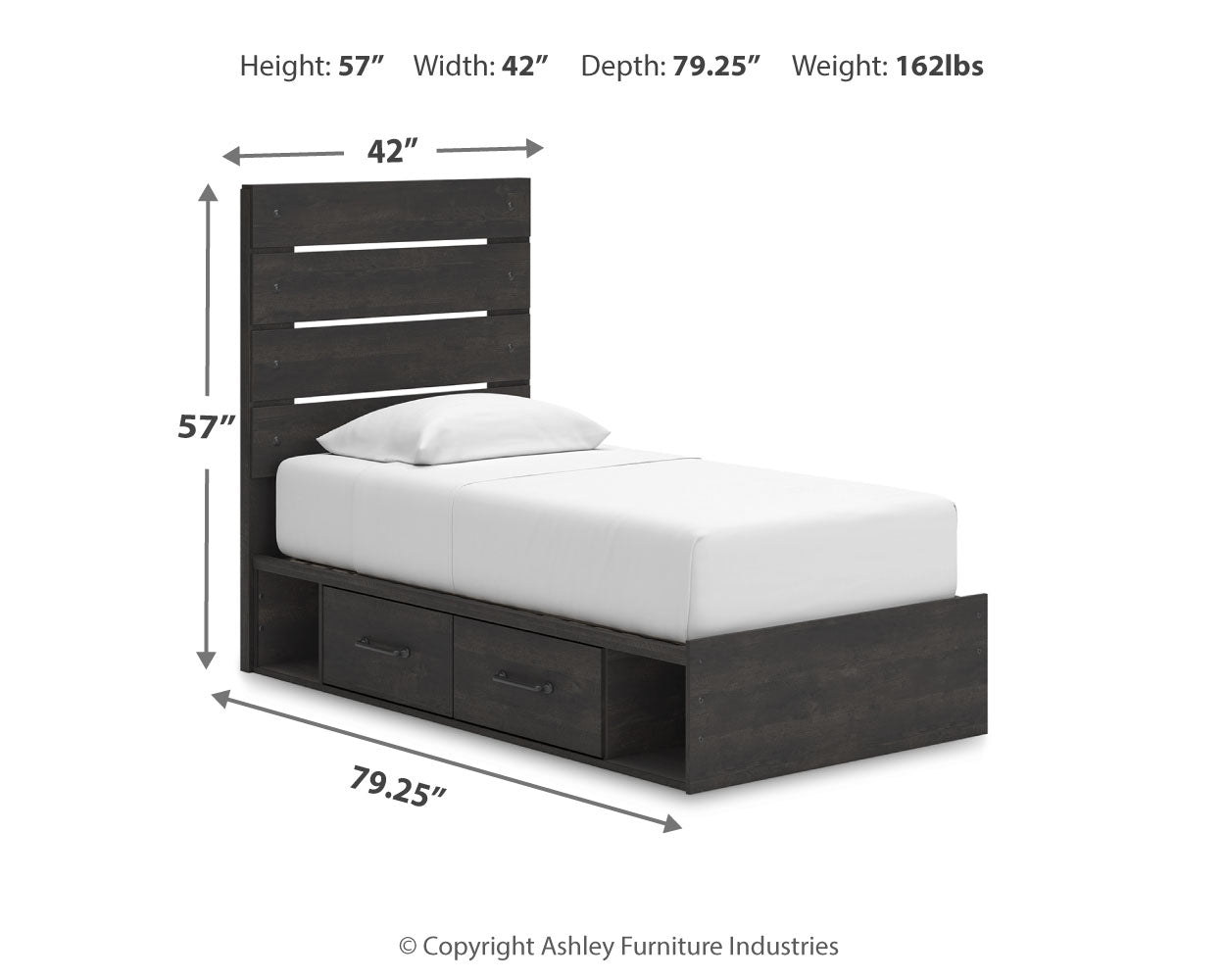 Hollivern Twin Panel Storage Bed