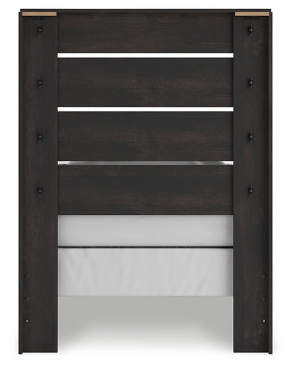 Hollivern Twin Panel Bed, Dresser and Mirror