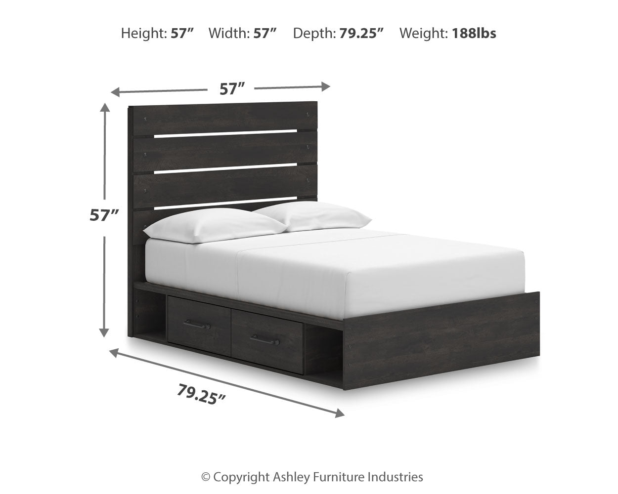 Hollivern Full Panel Storage Bed