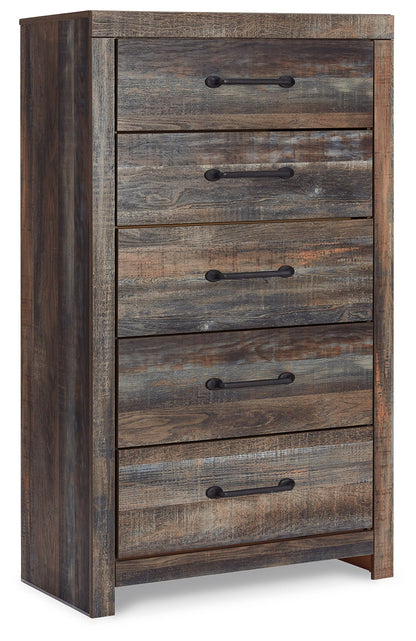 Drystan Queen Panel Bed with Storage, Chest and Nightstand