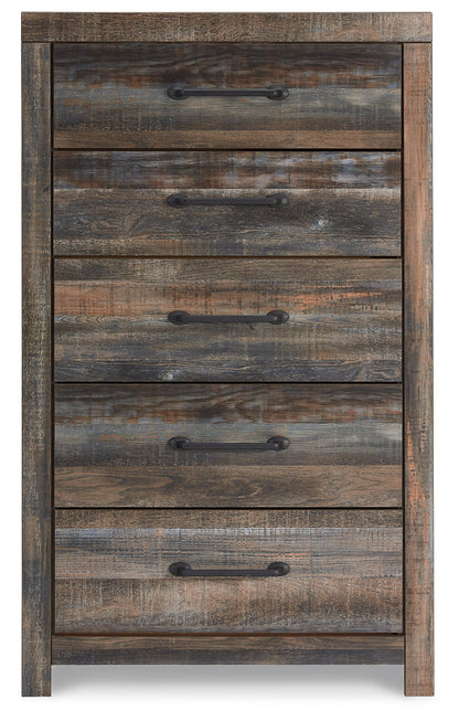 Drystan Queen Panel Bed with Storage, Chest and Nightstand