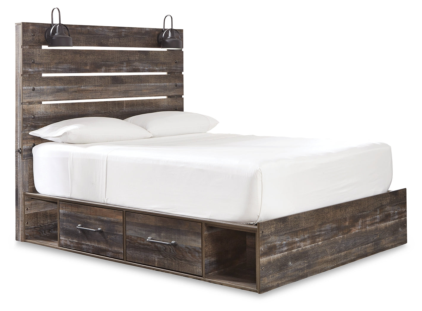 Drystan Queen Panel Bed with 2 Storage Drawers