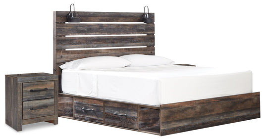 Drystan King Panel Storage Bed and 2 Nightstands