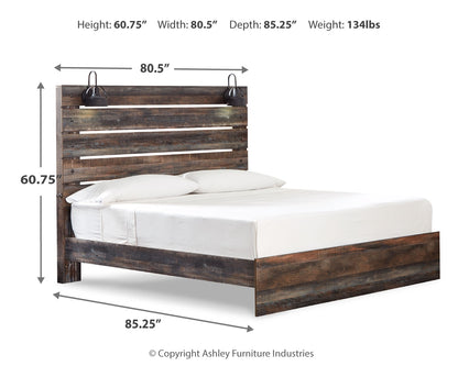 Drystan King Panel Bed, Dresser, Mirror, and Nightstand