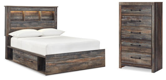 Drystan Full Bookcase Storage Bed and Chest